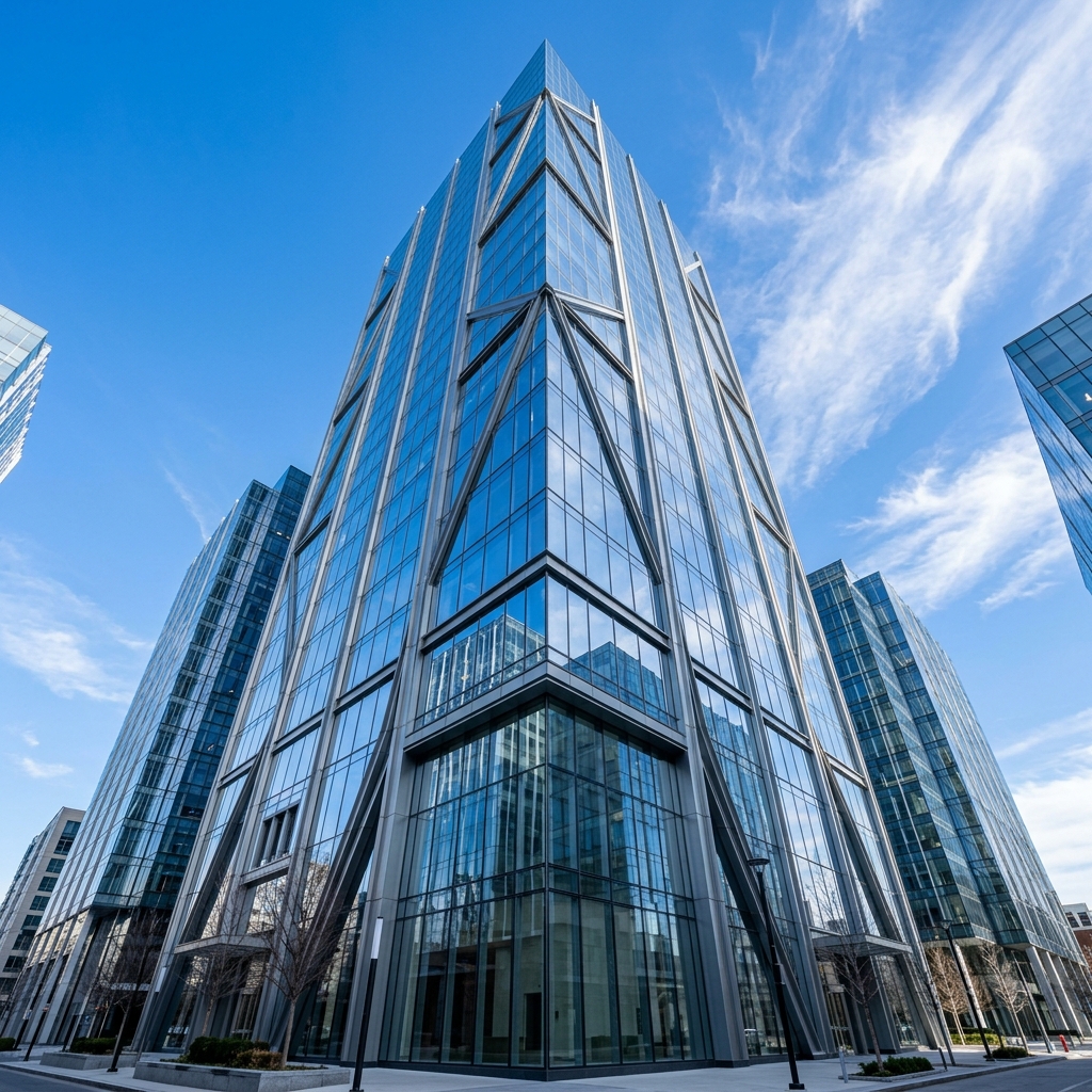 Moderne Architektur & sauber gepflegte Gebäudefassade